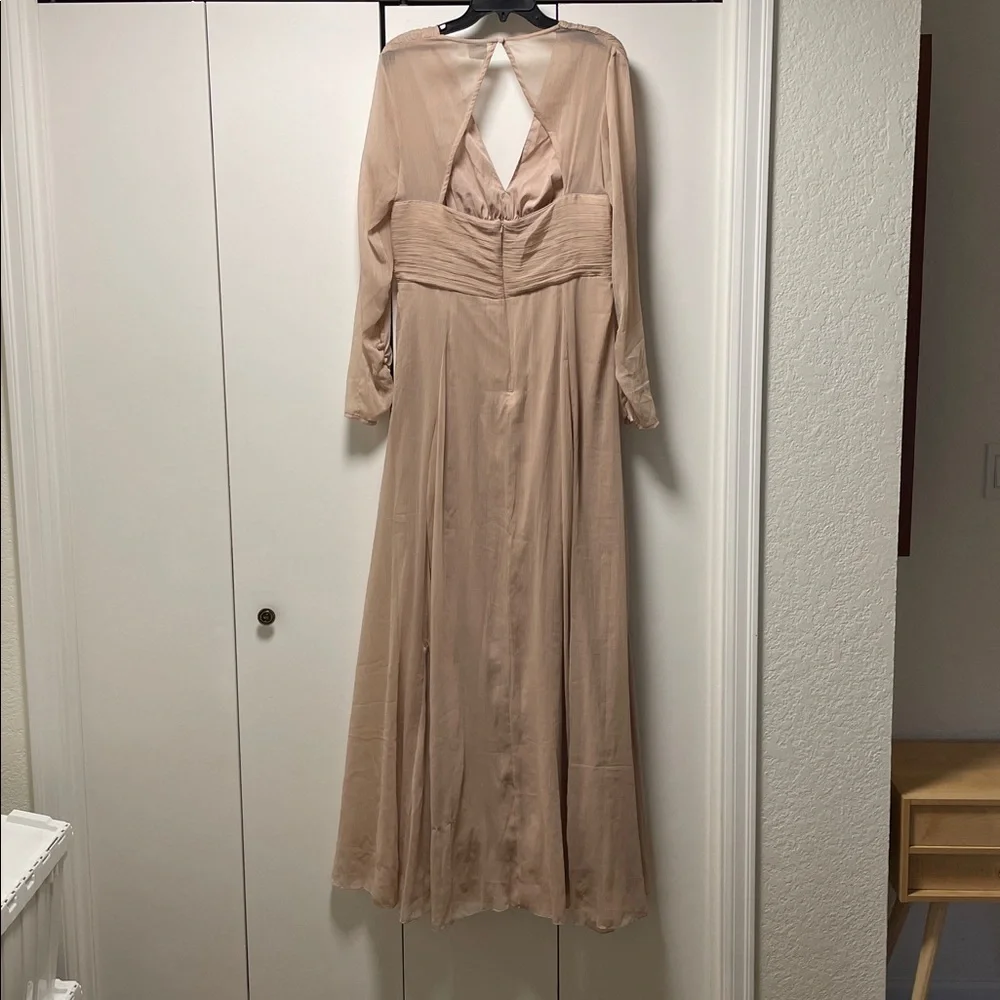 ASOS Bridesmaid ruched waist maxi dress with long sleeves - Picture 7 of 10